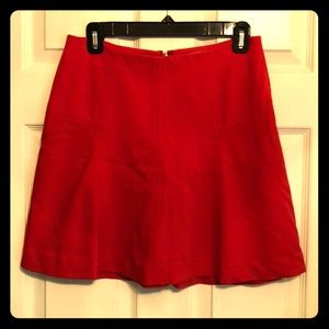 Red flounce skirt size 0